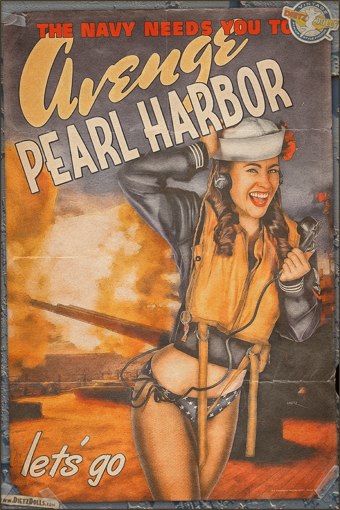 Avenge Pearl Harbor! Join the Navy Now! – Vintagraph Art