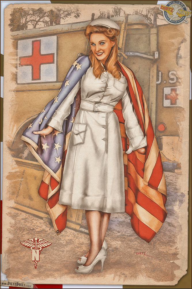 Pinups - Patriotic Nurse