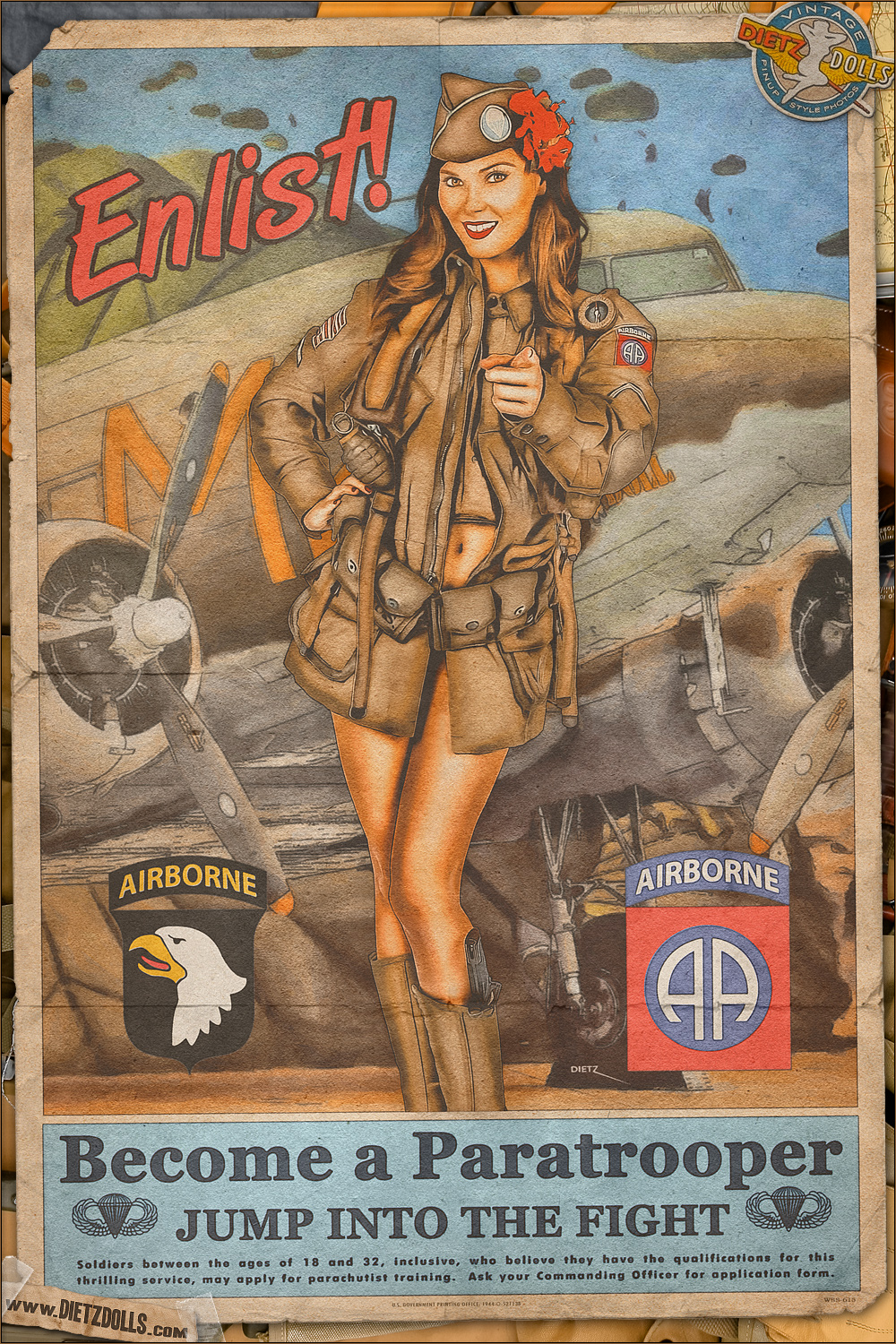 Propaganda Pinups - Airborne Enlist!