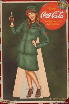 Pinups - Coca Cola Cutout - USMCWR