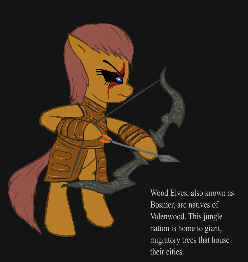 Ponified Skyrim loading screen: Bosmer