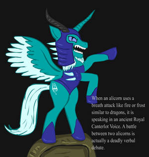 Ponified Skyrim loading screen: Frost Alicorn