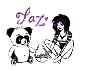 Jaz and her panda!