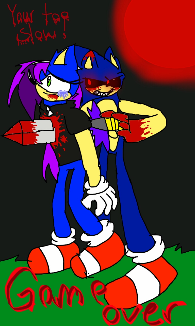 FNF - My Custom Sonic.EXE Game Over Screen by Abbysek on DeviantArt