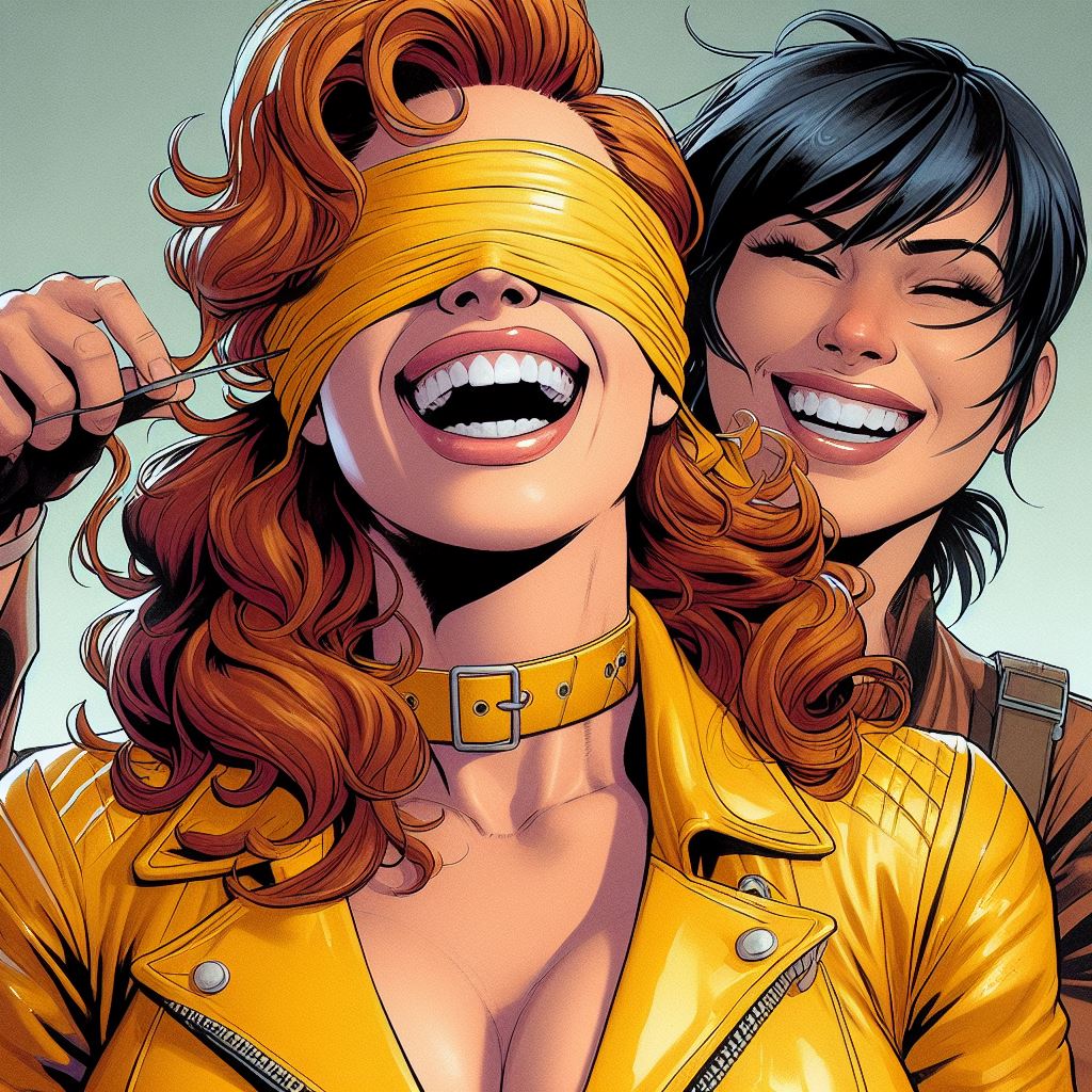 April O'Neil tied and tickled by Rhytiphilia on DeviantArt