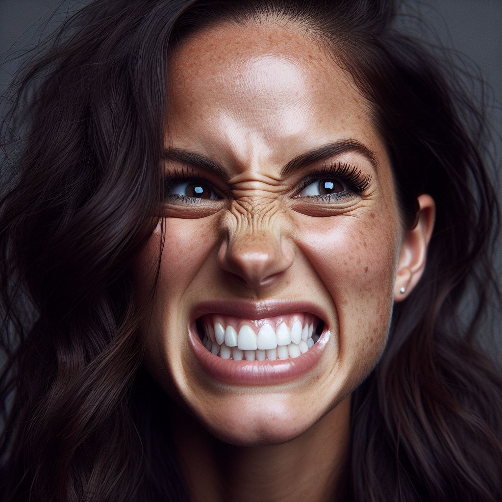 Meghan showing her teeth with a nose scrunch by Rhytiphilia on DeviantArt