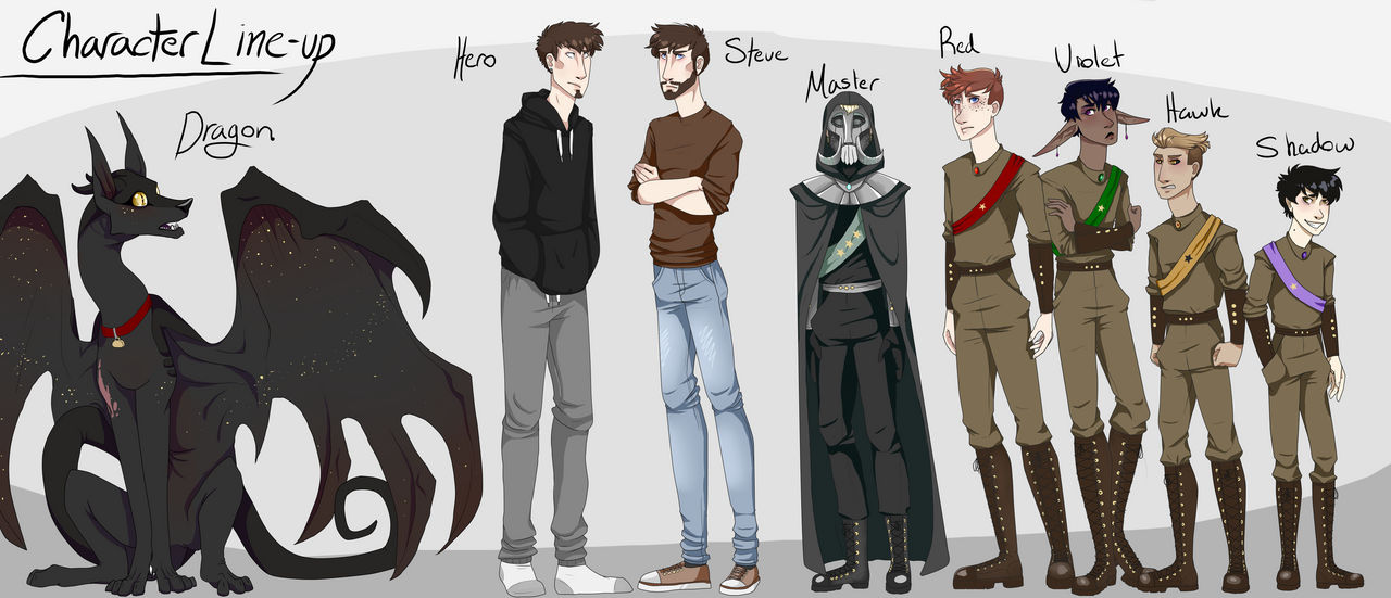 Character Line Up Types Character Line-up by GlowstickDragon on DeviantArt