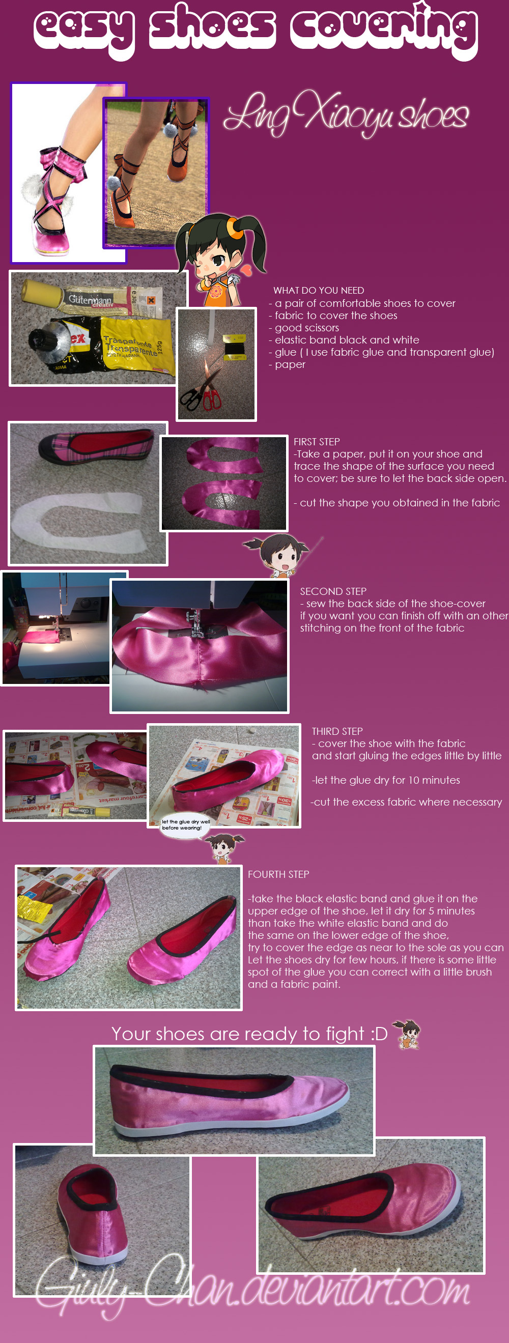 Covering shoes for cosplay - Ling Xiaoyu shoes