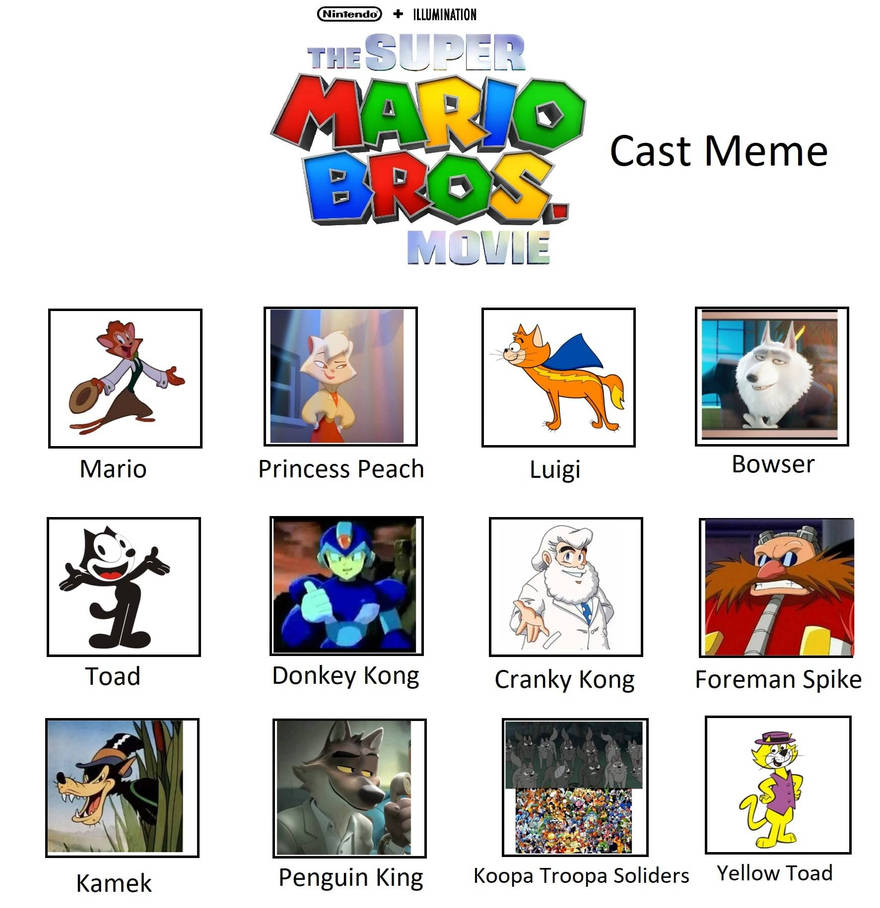 The Super Mario Bros. Movie Cast by davidthehedgehog2005 on DeviantArt