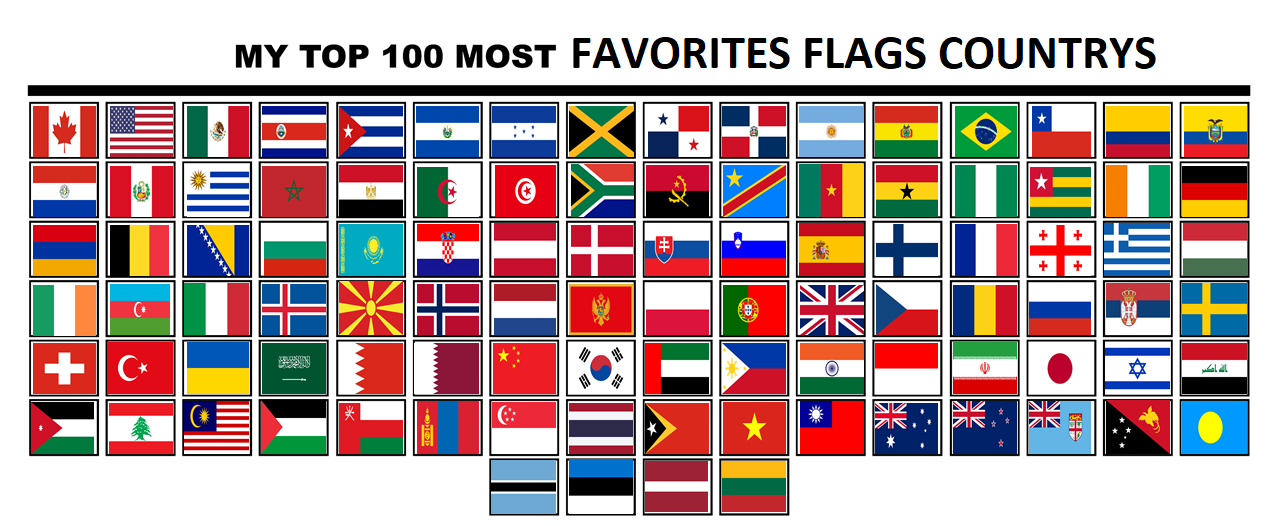 Rate Flags My Top 100 Most Favorites Flags Countrys by davidthehedgehog2005 on ...