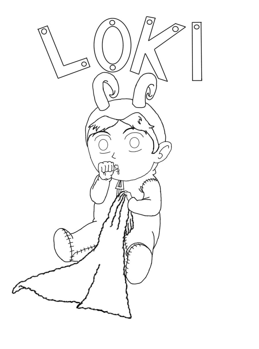 Baby Loki Line Art by Madame-Neko on DeviantArt