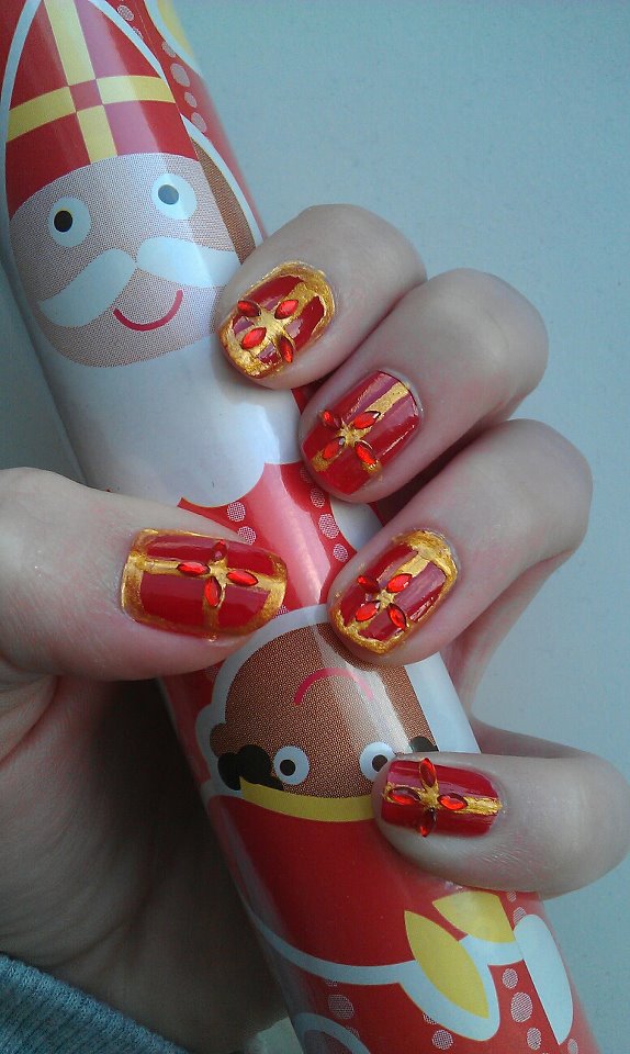 sinterklaas nail art