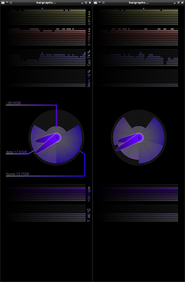 Some graphs for conky