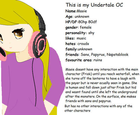 Masie- Undertale  oc 1