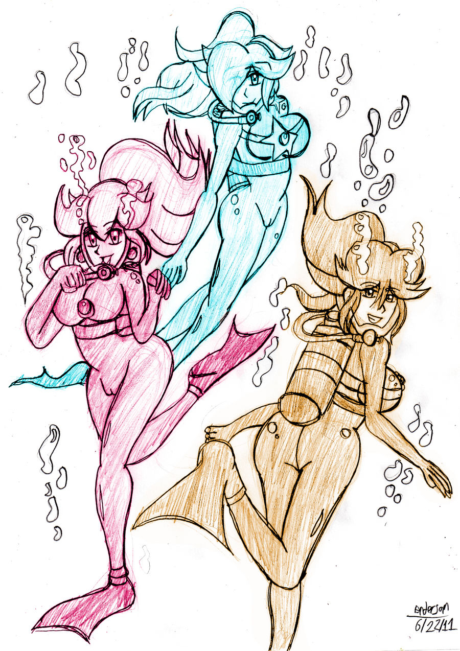 Aqua Princesses three