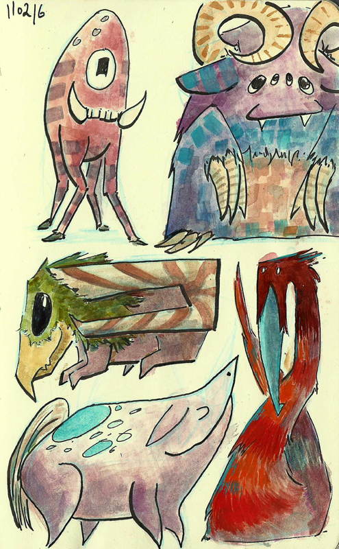 Monster doodles