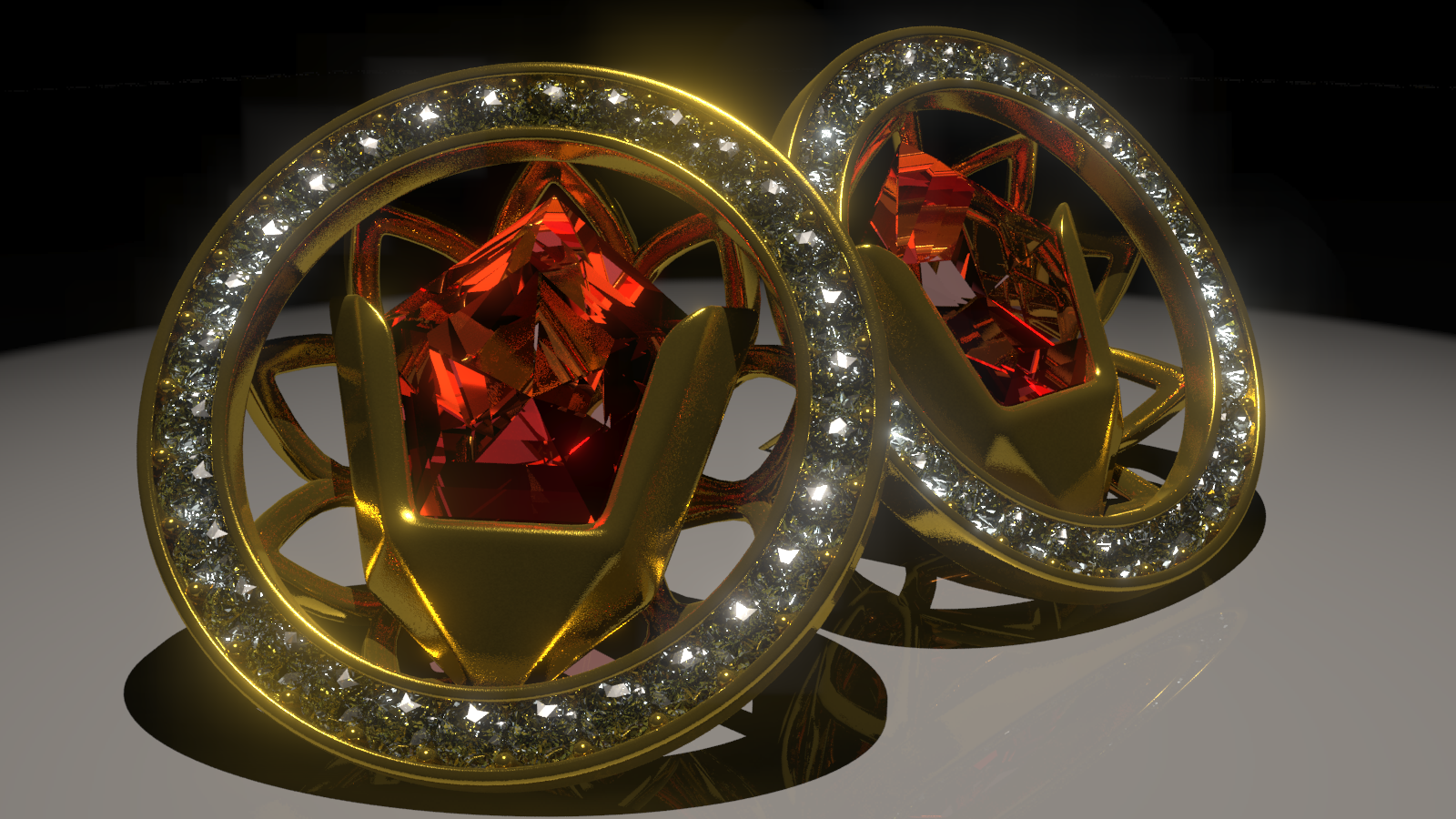 Goron's Ruby Stud Earrings