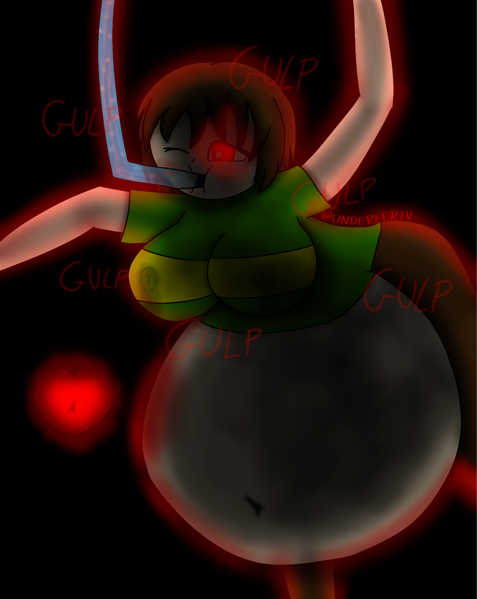 Chara Inflate Chara is filled with.... Water? (1/2) by UNDERFERTV on DeviantArt