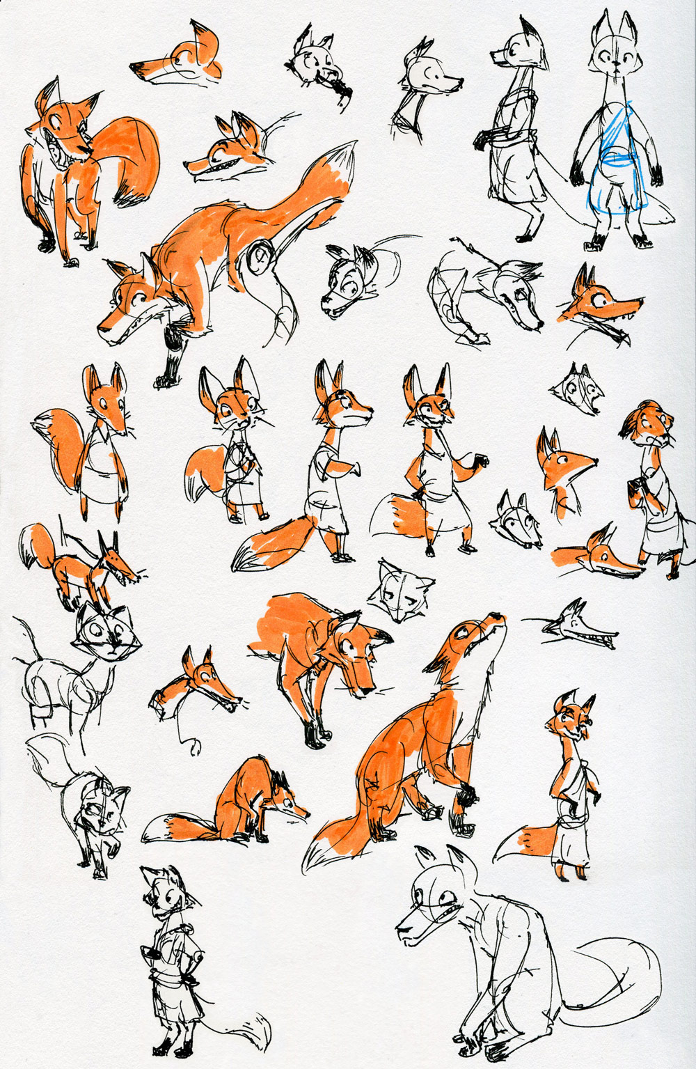 The Fox and the Crane - Fox Concept Designs