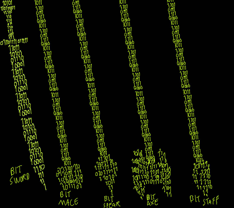 5 Bit Stuff The 5 bit weapons by Warrriorartist on DeviantArt