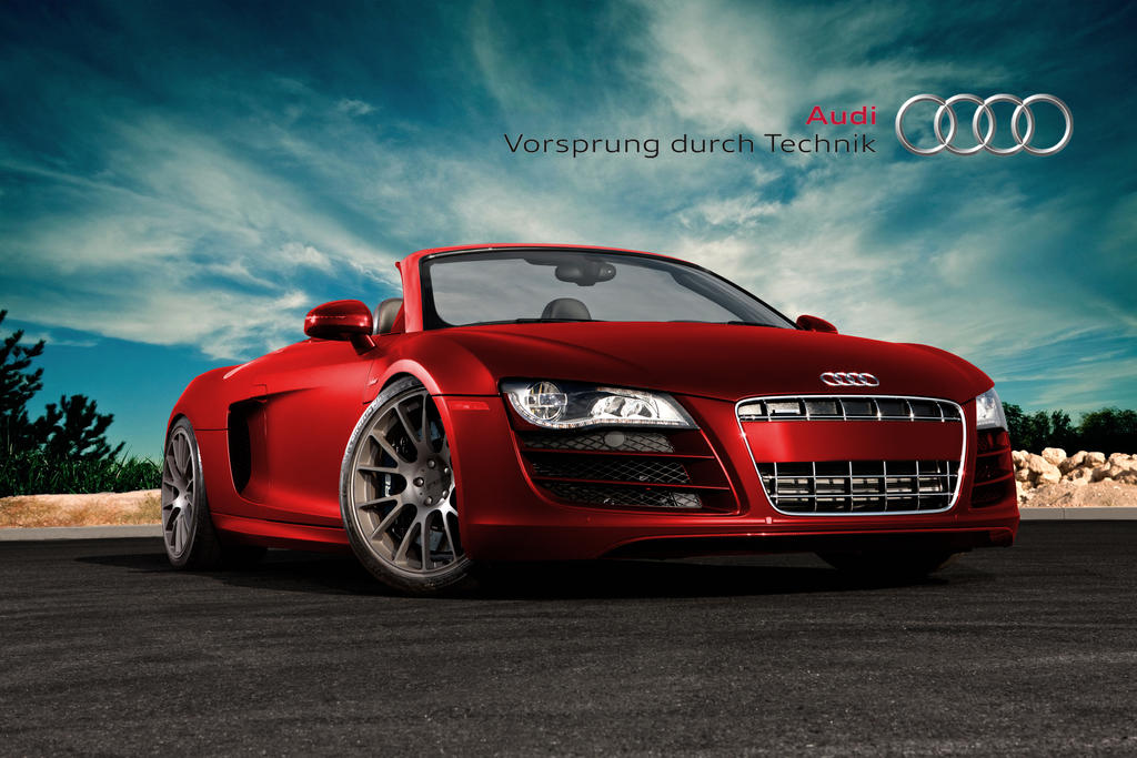 Audi R8 ad by LalaTwins on DeviantArt