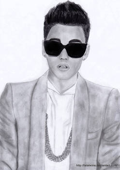 Justin Bieber pencil drawing