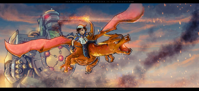 Ash Ketchum and Charizard vs the Dragonzord