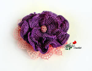 Crochet flower brooch by JaneBrazhkina