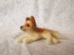 Santrot the Needle Felt Tiny Wolf Doll by RRedolfi