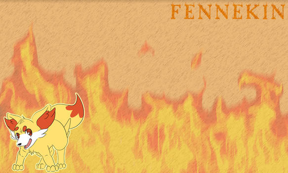 Fennekin Desktop Wallpapaer thing