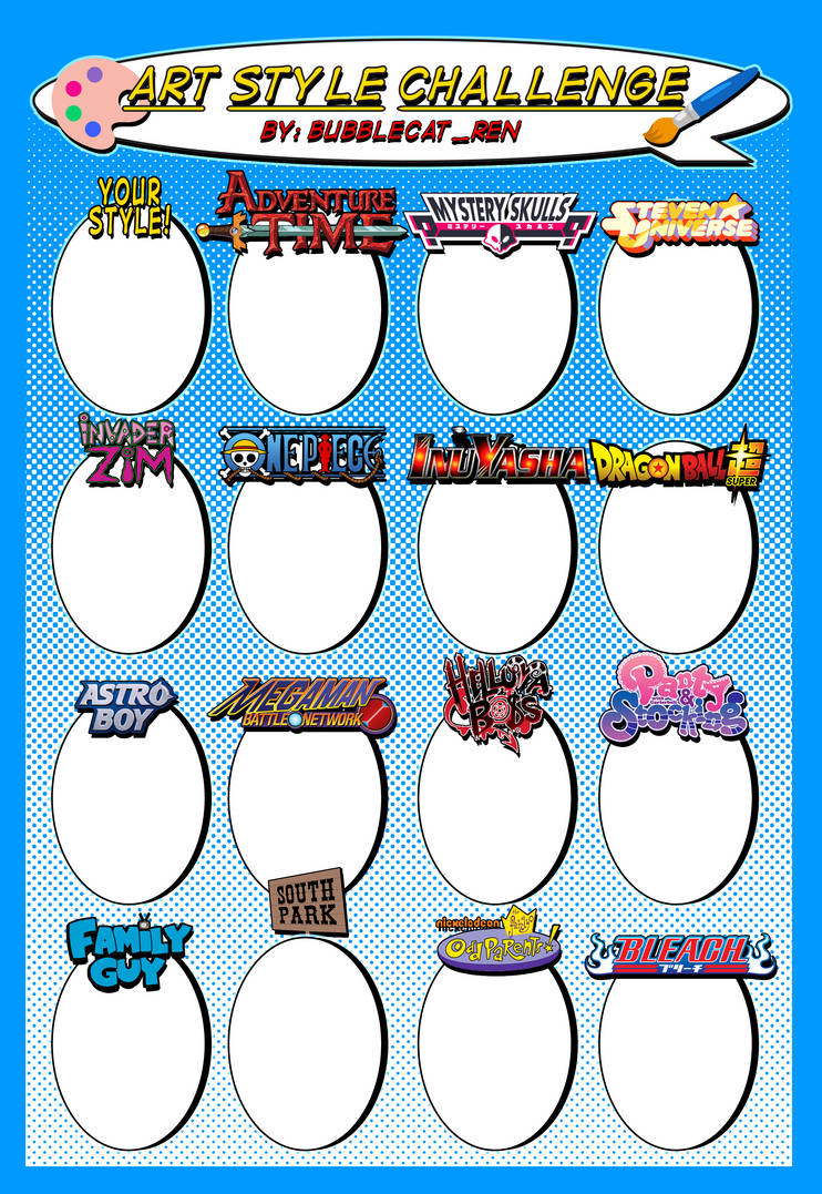 Art Style Challenge Blank Sheet (plus Logo's) by Pineye on DeviantArt