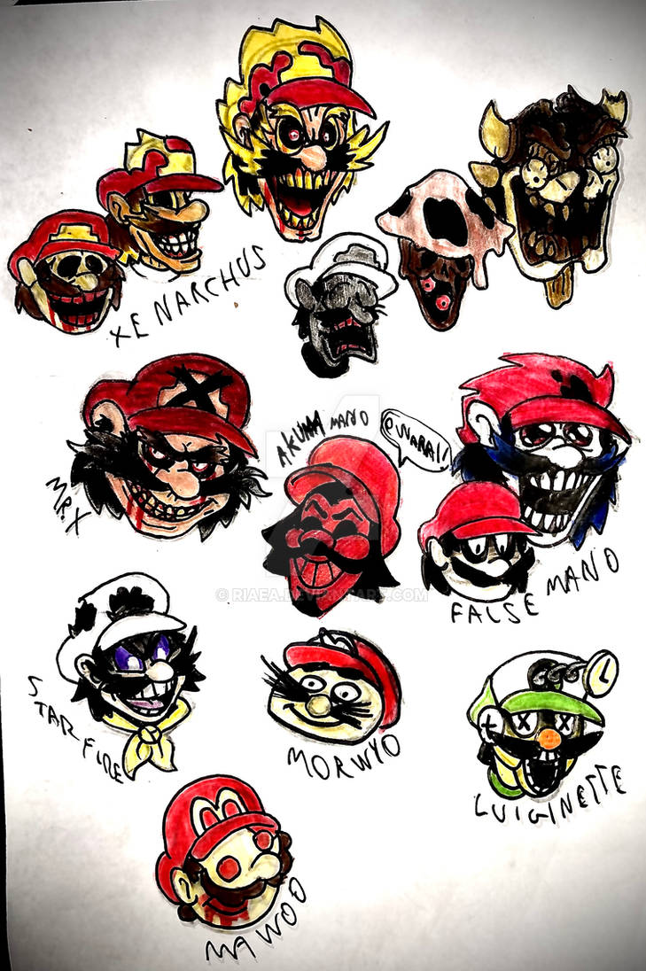 Mario Exescript ExeSwap: VS SUPER MARIO EXE v2 Full cast by RIAEA on DeviantArt