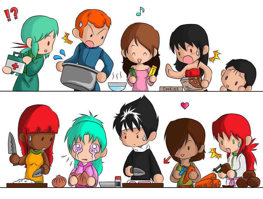 Cooking Chibis by Kamanari on DeviantArt