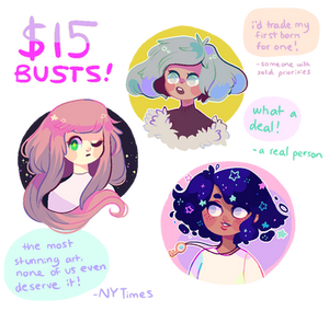 [ FULL ] $15 Surprise Bust Commissions!