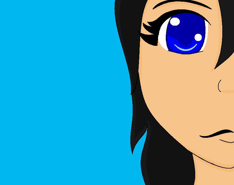 2. "Blue-eyed raven-haired model" - wide 8
