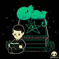 Cute Cthulhu and Lovecraft on House