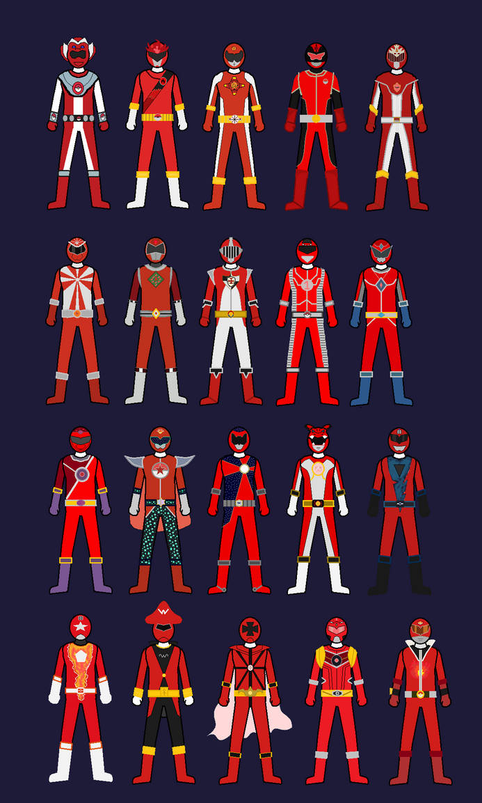 All Red Rangers by Pokerangerfun98 on DeviantArt