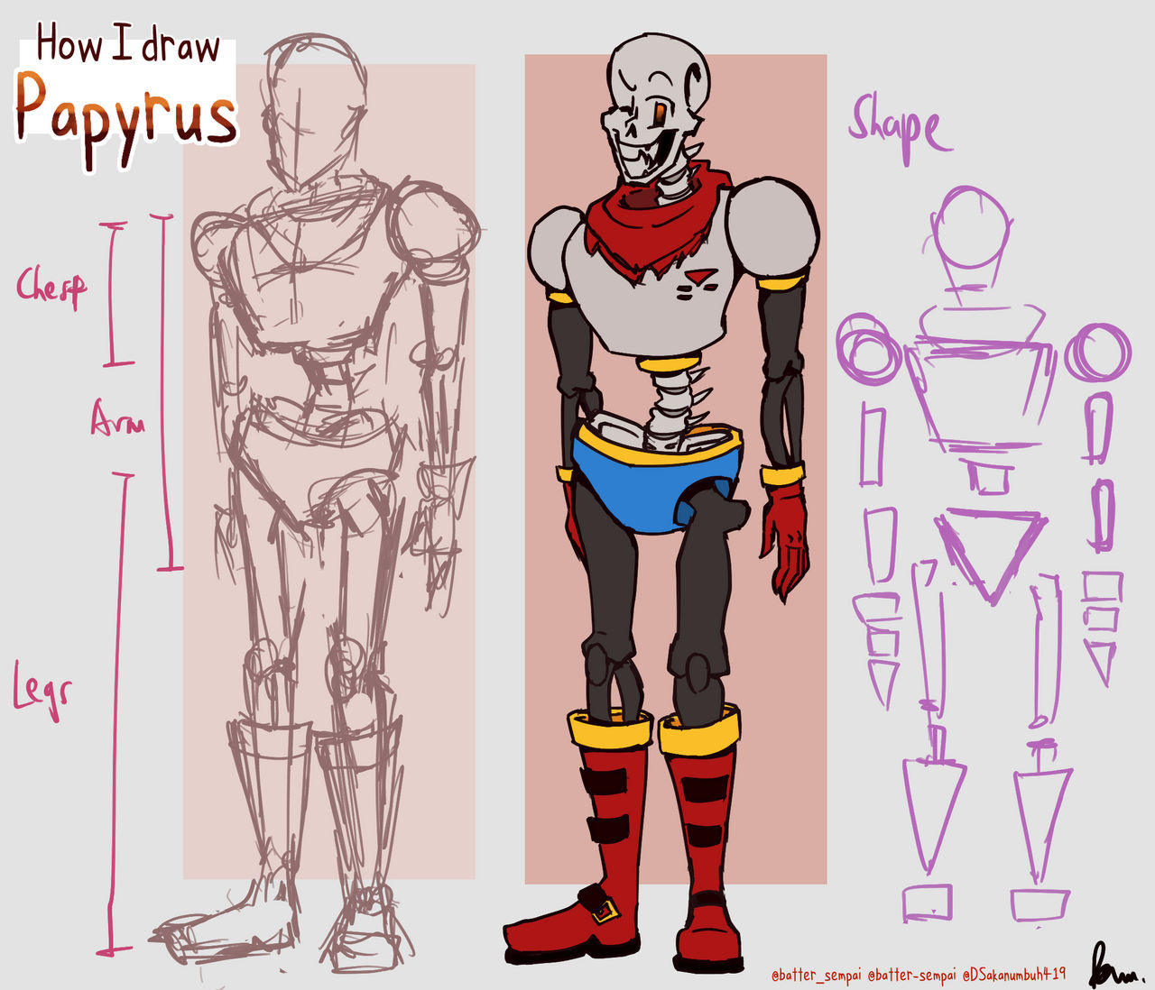 How I draw Papyrus by DSakanumbuh419 on DeviantArt