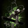 Grunge Snowboarder Poster