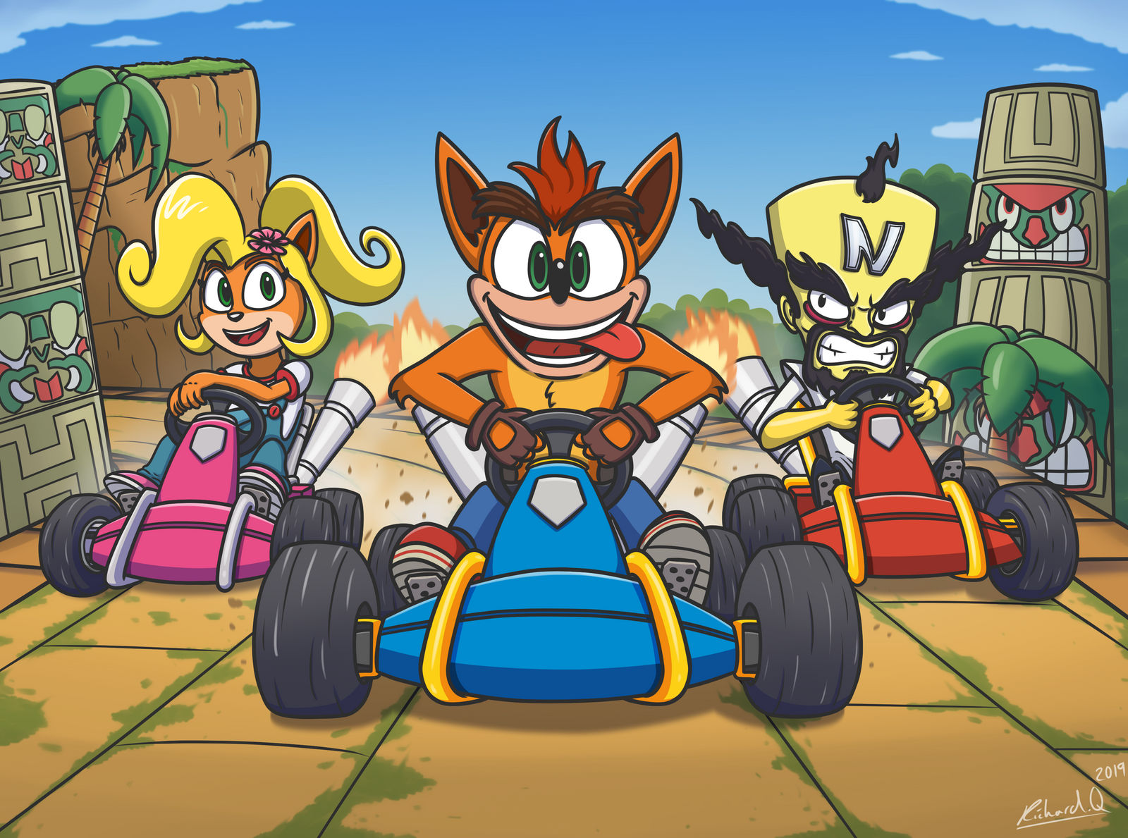 Crash Team Racing: Nitro-Fueled Trio by DigitalRQ on DeviantArt