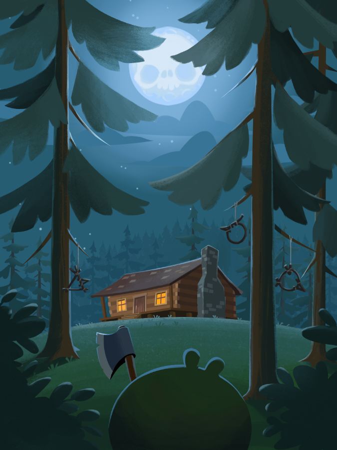 Game Art Cabin in the woods