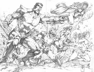 Double Page X-men