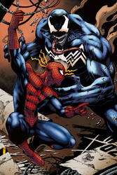 Spiderman vs Venom colors