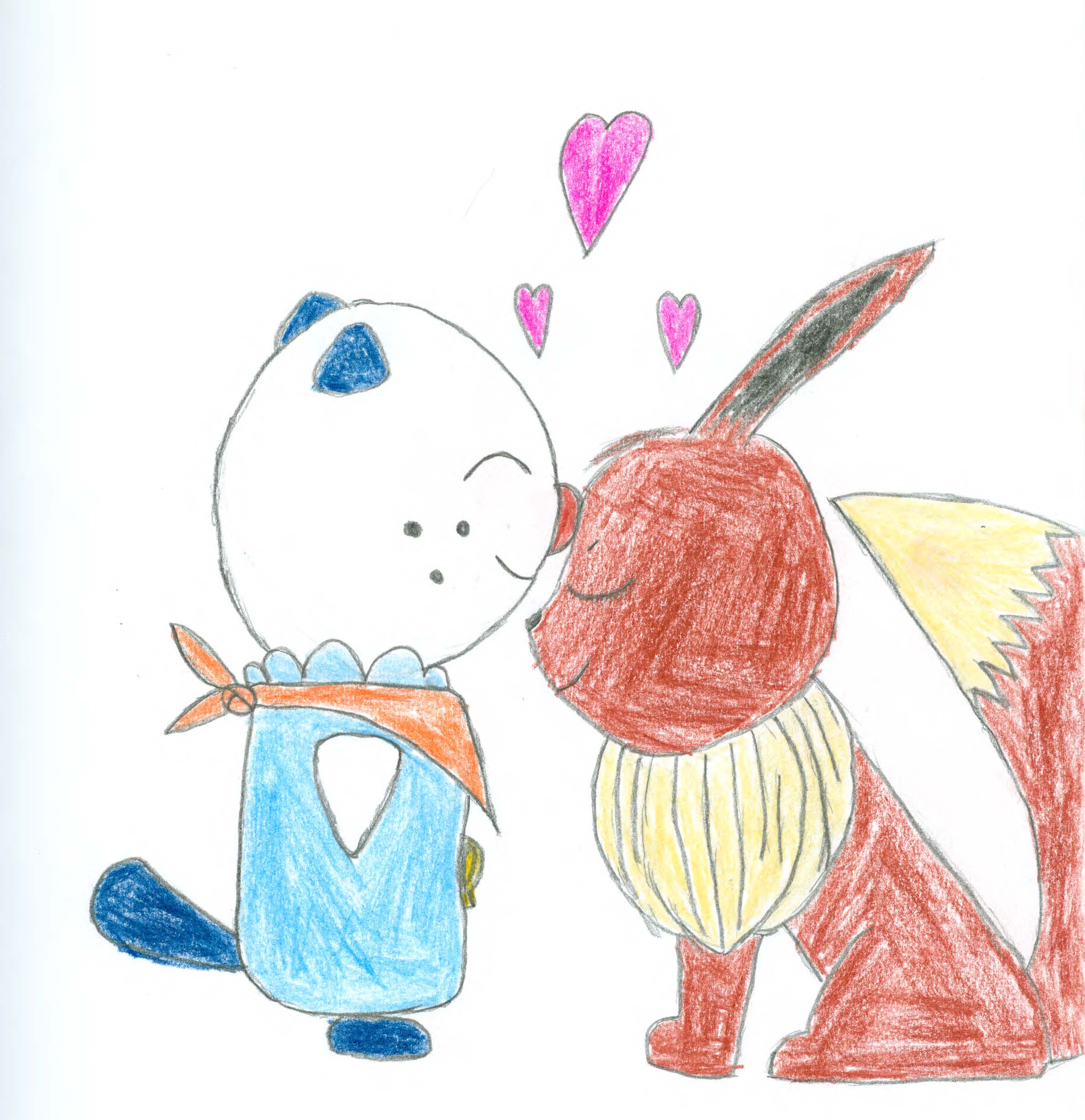 Oshawott and Eevee