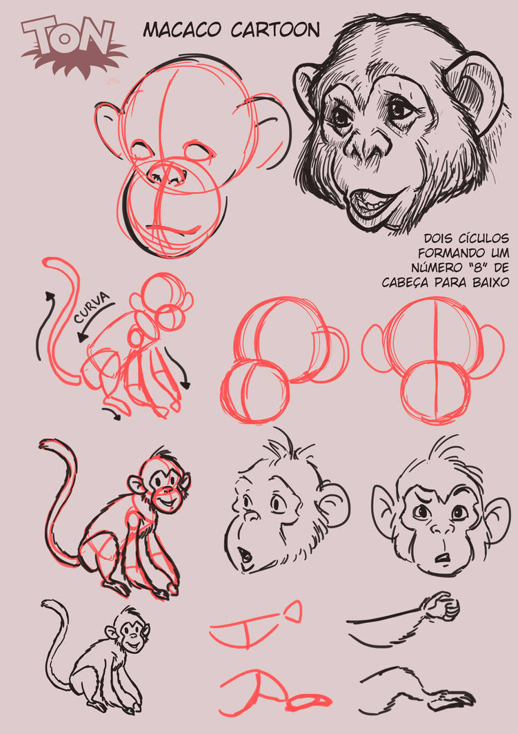 Tutorial Cartoon monkey by TonAlleks on DeviantArt