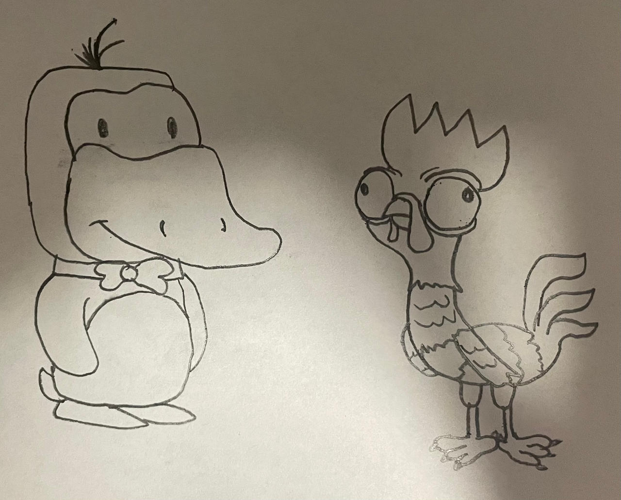 Opus The Penguin Meets Heihei by SANDBBFan on DeviantArt