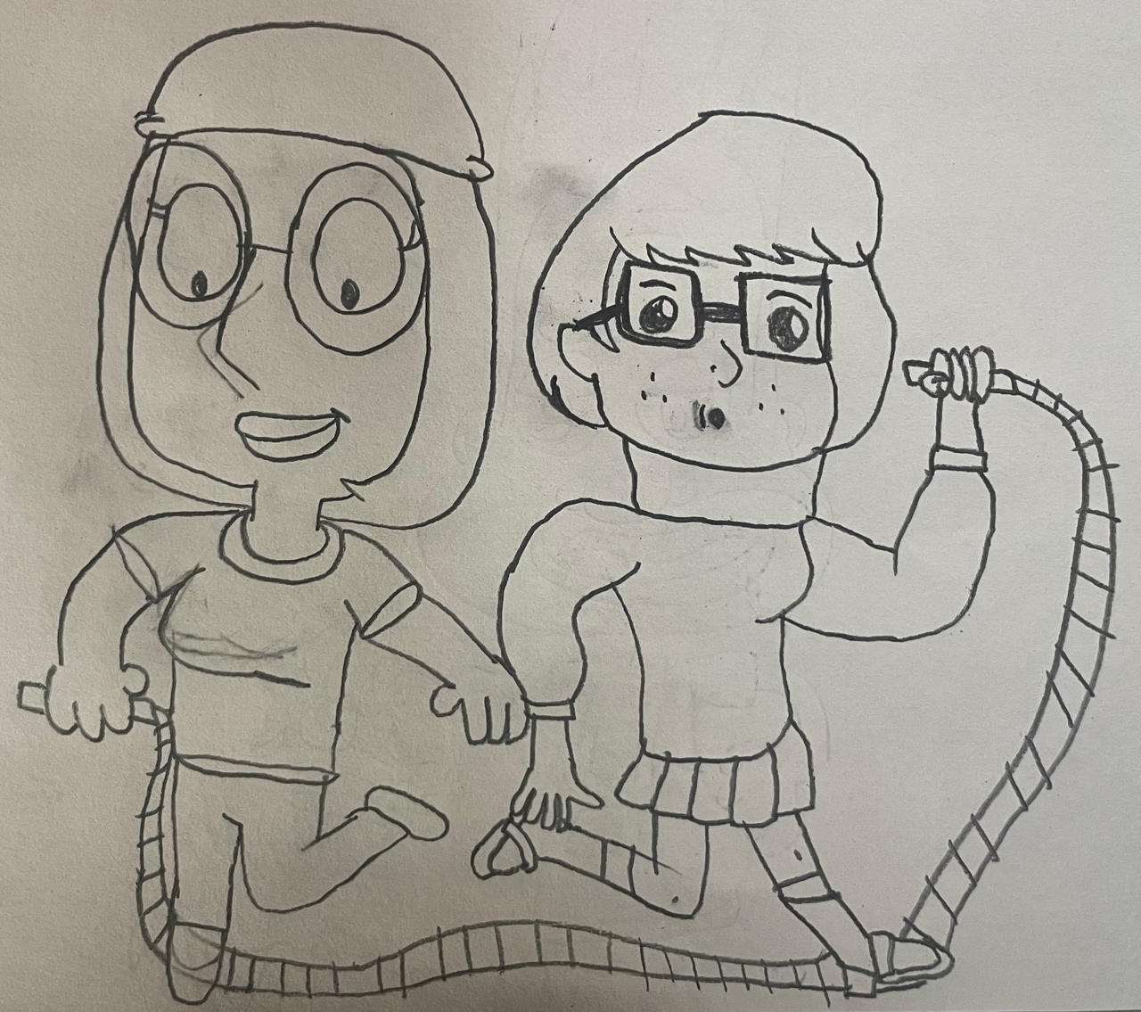 Velma Magic Ropes Meg Griffin And Velma Dinkley Play Jump Rope by SANDBBFan on DeviantArt