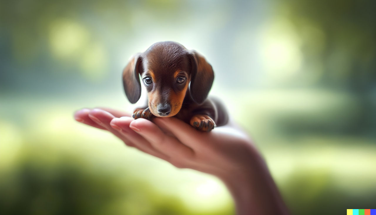 Daschund In The Hand 1 by BadgerCMYK on DeviantArt