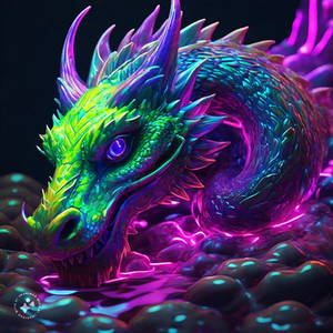 Liquid Neon Dragon 1