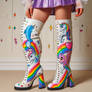 Boots inspired by Lisa Frank